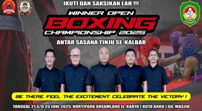 Catat!! Tanggal 21- 25 Juni 2025, KSOP Pontianak Akan Gelar “Winners Open Boxing Championship 2025”