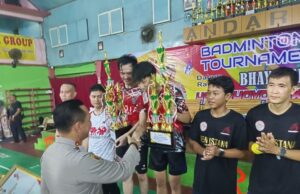 Kapolresta Pontianak Hadiri Final dan Tutup Turnamen Badminton Kapolresta Cup dalam Rangka Hari Bhayangkara ke-79