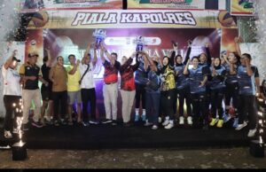 Tuyul Legend dan Lanal Ketapang Juarai Kejuaraan Voli Piala Kapolres Ketapang dalam rangka Hari Bhayangkara ke-79