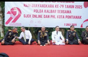 Kapolda Kalbar Gelar Syukuran HUT Bhayangkara ke-79 Bersama Ojol dan Pekerja PHL di taman Sylva Untan dan 9 Titik lainnya