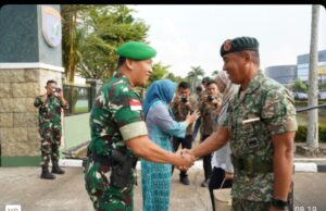 Pangdam XII/Tpr Terima Lawatan Timbal Balas Panglima 1 Divisyen Malaysia
