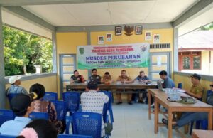 Musyawarah Desa Perubahan APBDES Dan RKPDES Tahun 2025 Babinsa 1209-05/Samalantan Dampingi Warga Binaan
