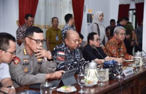 Danlantamal XII Hadiri Rakor Penanganan Karhutla Kalbar Bersama Kepala BNPB, Menteri LHK, dan Kepala BMKG