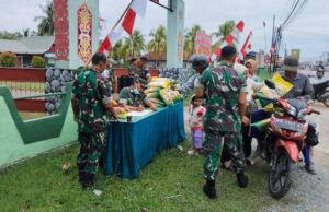 Dukung Swasembada Ketahanan Pangan Koramil 1209-03/Sungai Raya Menggelar Gerakan pangan Murah