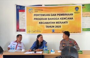 POLSEK MERANTI IKUTI KEGIATAN PERTEMUAN DAN PEMBINAAN PROGRAM BANGGA KENCANA KECAMATAN MERANTI TAHUN 2025