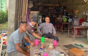 Personil Unit Samapta Polsek Meranti Laksanaka Patroli Siang, Sampaikan Pesan Kamtibmas