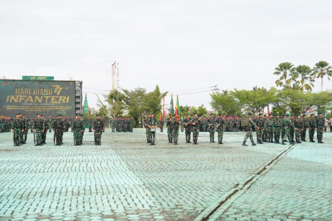 Peringati Hari Juang Infanteri, Pangdam XII/Tpr: Prajurit Infanteri Harus Prima dan Manunggal dengan Rakyat