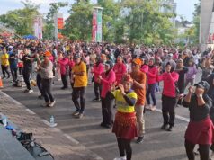 Polresta Pontianak gelar Olahraga Bersama Masyarakat Meriahkan hari Bayangkara Ke – 80
